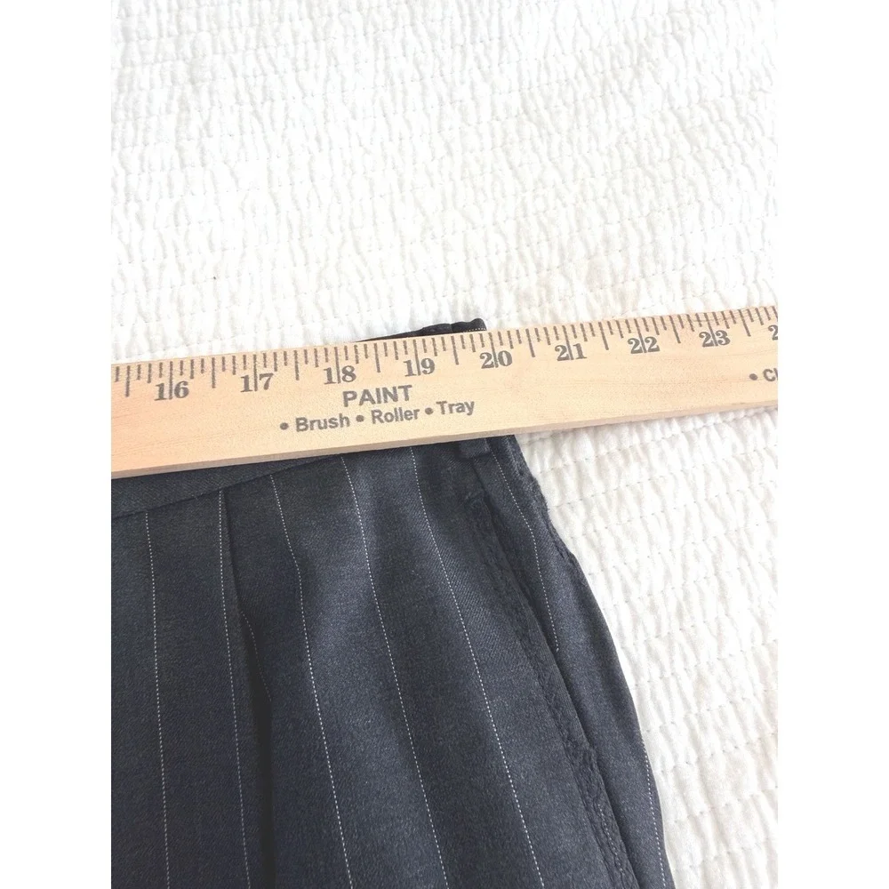Jos. A. Bank Mens Black Pinstripe Super 100s Merino Wool 2 Piece Suit Blazer 46R